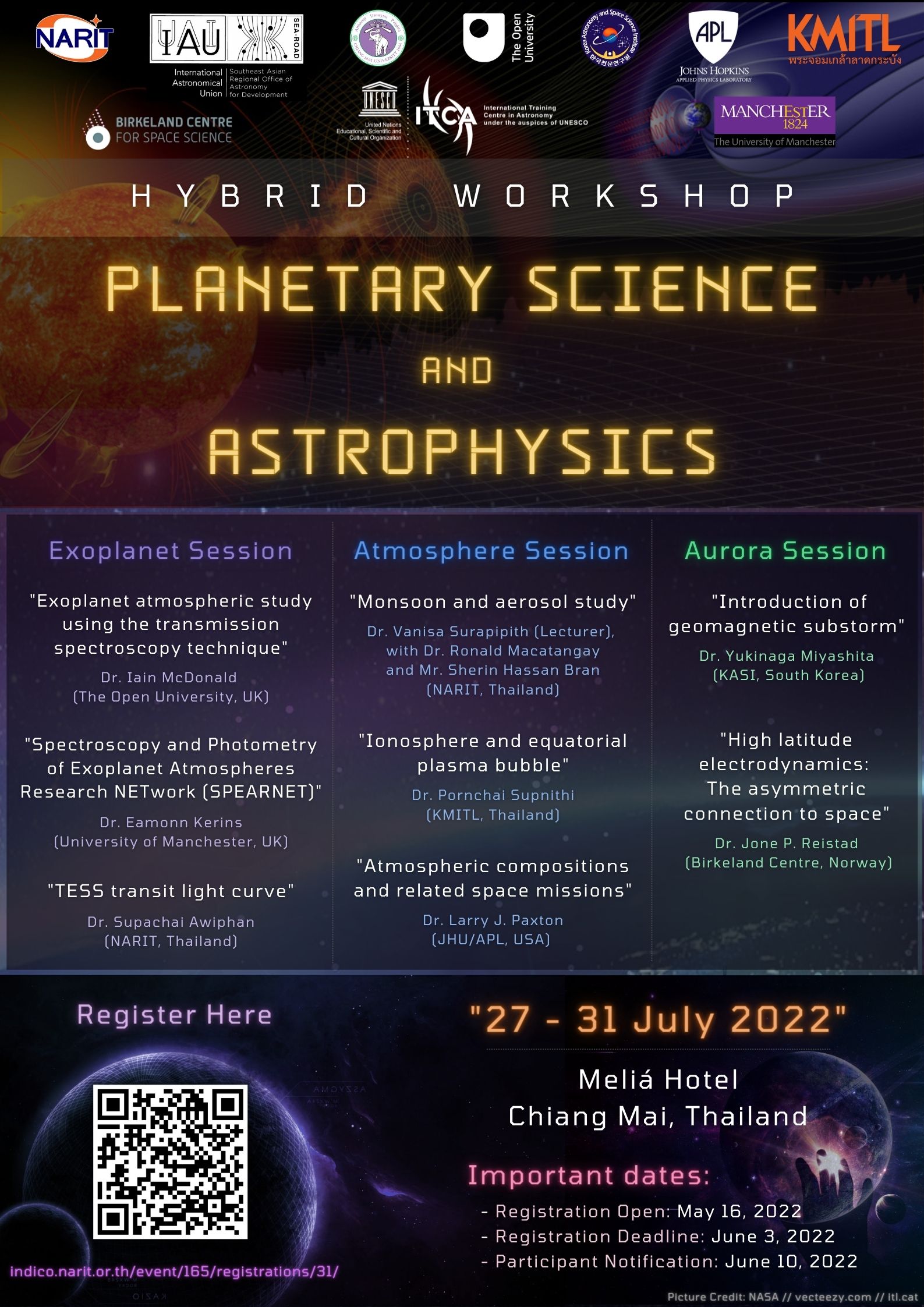 Planetary Science and Astrophysics (27-31 July 2022): Overview · Indico